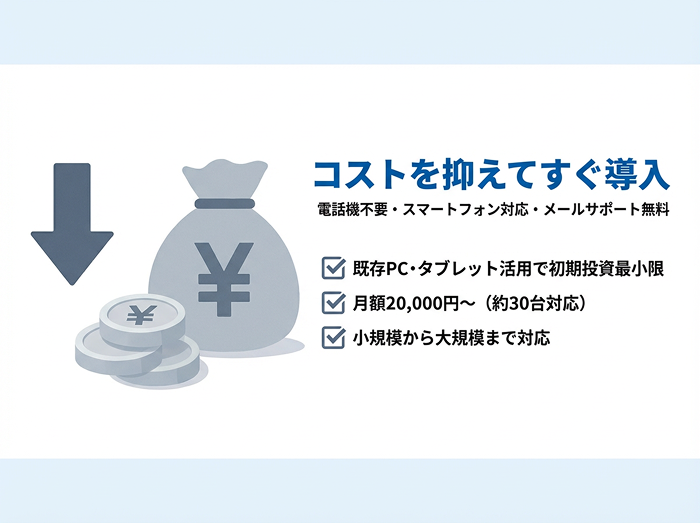 コストを抑えてすぐ導入